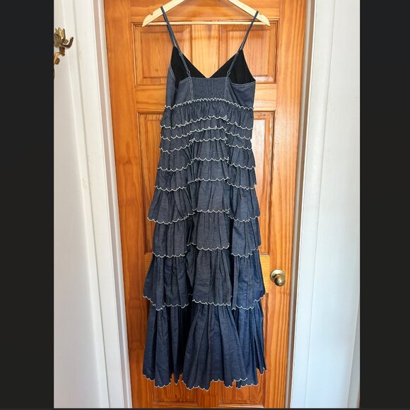 Anthropologie Denim Blue Maxi Dress - Picture 9 of 10